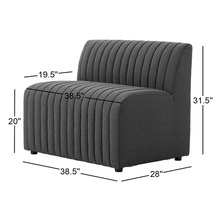 Обеденная скамья Brandt 98 см с обивкой букле 5