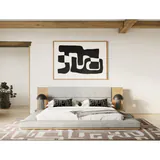 Кровать Amalie 260×244 см обитая с встроенными тумбами