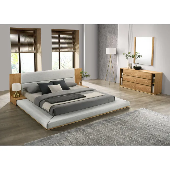 Кровать Amalie 260×244 см обитая с встроенными тумбами 4