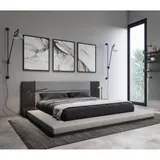 Кровать Amalie 260×244 см обитая с встроенными тумбами