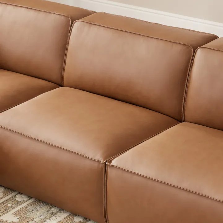 Угловой диван Jaye 282×300 см модульный из натуральной кожи 5 предметов 4
