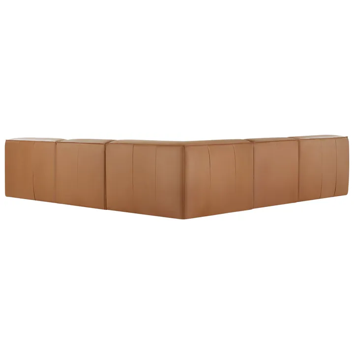 Угловой диван Jaye 282×300 см модульный из натуральной кожи 5 предметов 7
