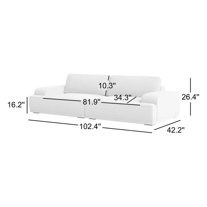 Диван Rion 260×107×107 см с углубленными подлокотниками из массива 5
