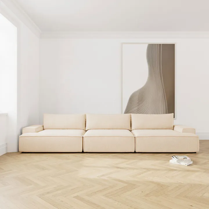 Диван Daphne 350×101×101 см модульный обитый из массива 2