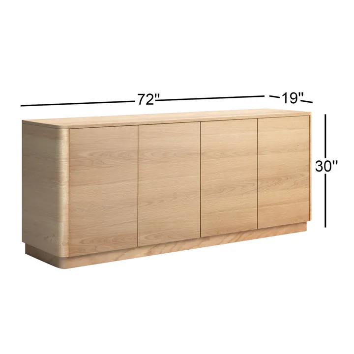 Сервант Mille 183×48×76 см из массива 4 двери 7