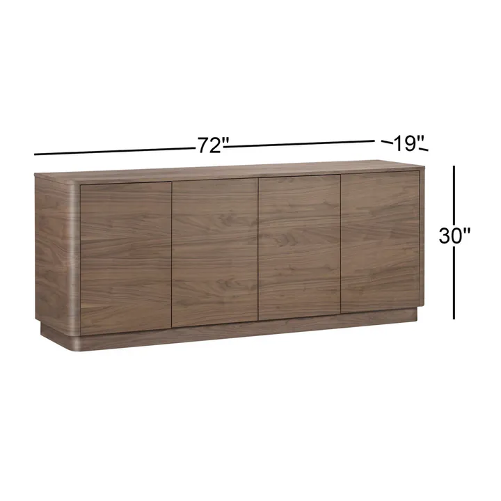 Сервант Mille 183×48×76 см из массива 4 двери 7