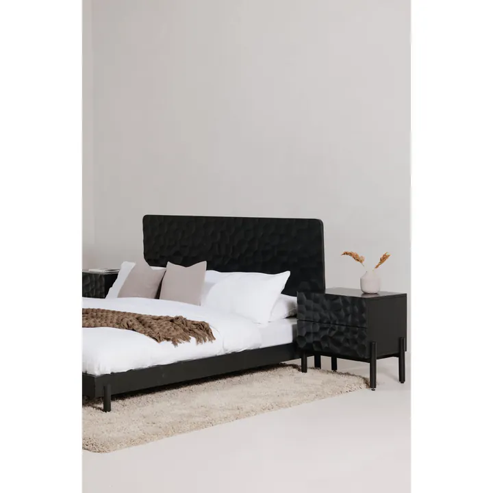 Кровать Marsa 201×216×114 см обитая из массива King размер 2