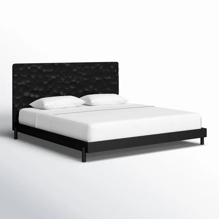 Кровать Marsa 201×216×114 см обитая из массива King размер 3