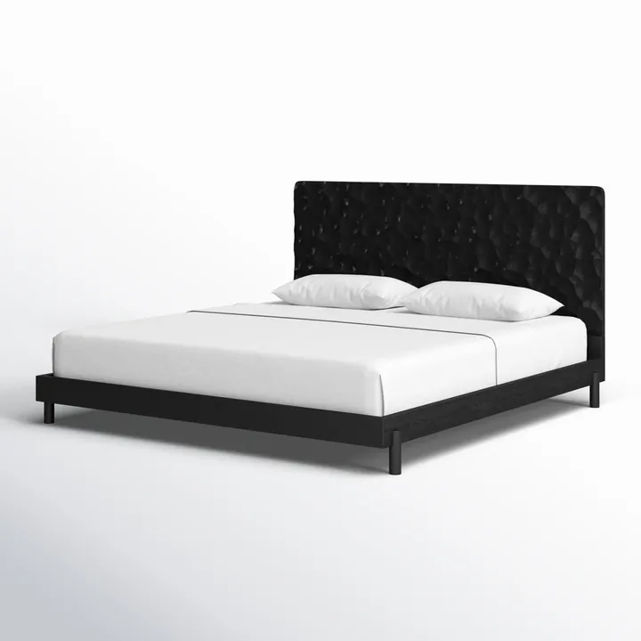 Кровать Marsa 201×216×114 см обитая из массива King размер 4