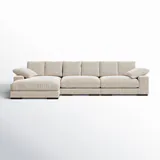 Угловой диван Lonsdale 375×168×86 см обитый кордрой из массива