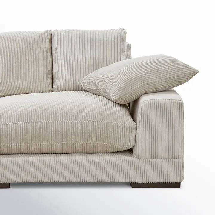 Угловой диван Lonsdale 375×168×86 см обитый кордрой из массива 4