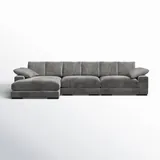 Угловой диван Lonsdale 375×168×86 см обитый кордрой из массива