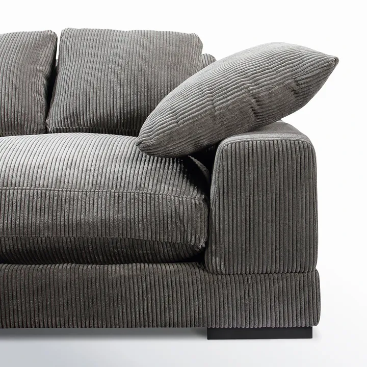 Угловой диван Lonsdale 375×168×86 см обитый кордрой из массива 4