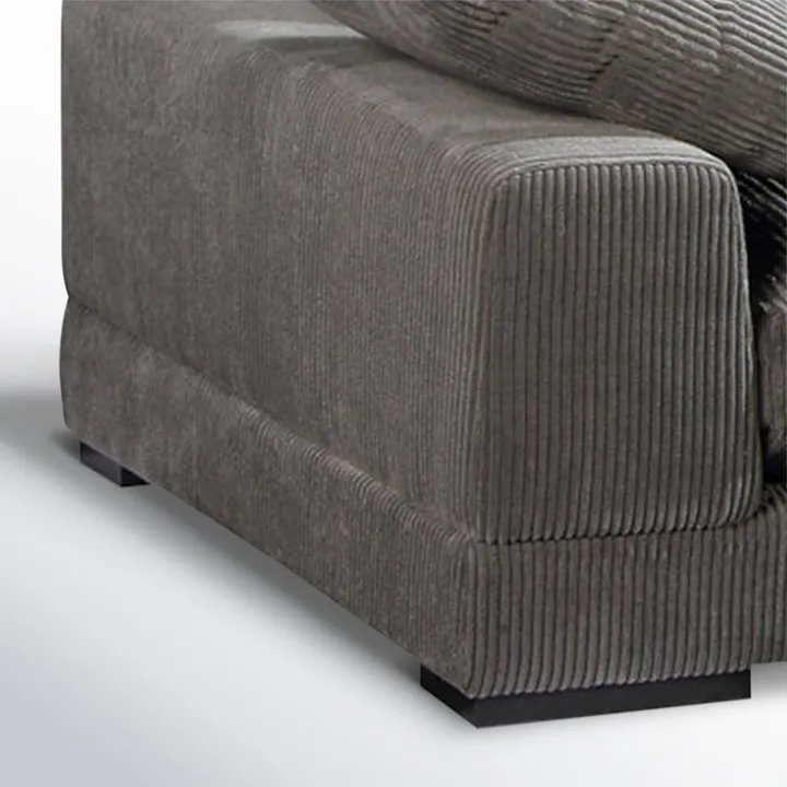 Угловой диван Lonsdale 375×168×86 см обитый кордрой из массива 6