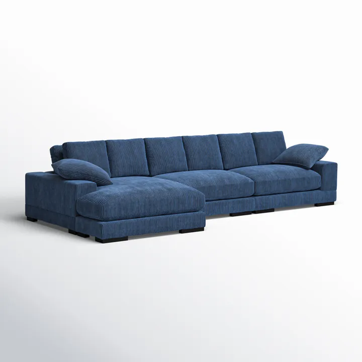 Угловой диван Lonsdale 375×168×86 см обитый кордрой из массива 2