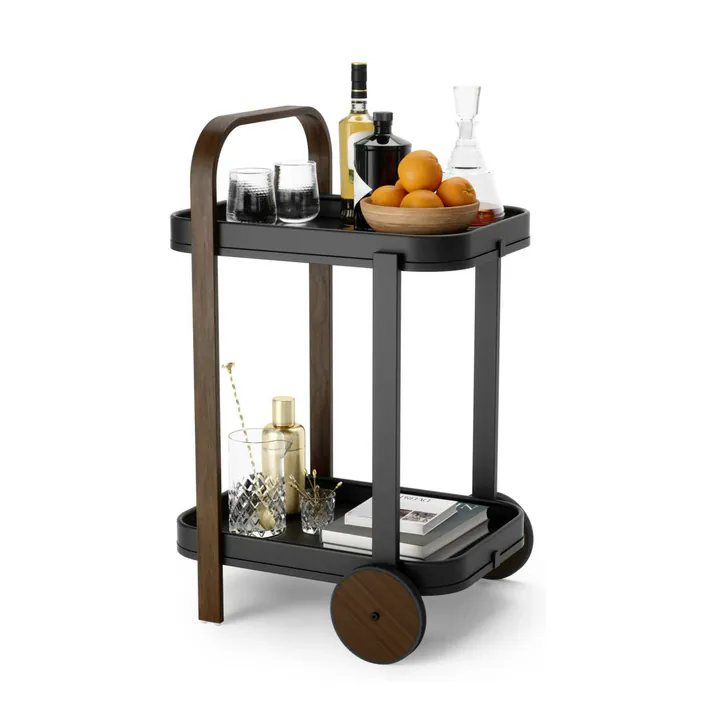 Барная тележка Bellwood 80×53×44 см из массива с колесами 8
