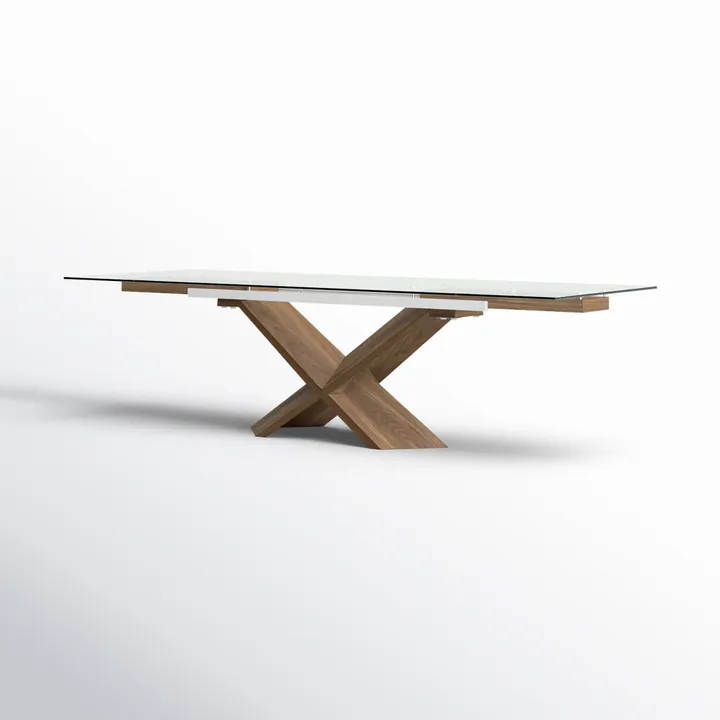 Обеденный стол Albis 90×269×76 см раздвижной со стеклянной столешницей 4
