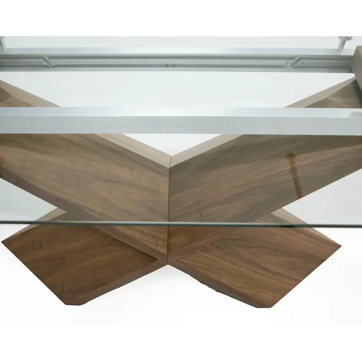 Обеденный стол Albis 90×269×76 см раздвижной со стеклянной столешницей 8