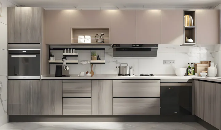 Кухня Pink Grey 4