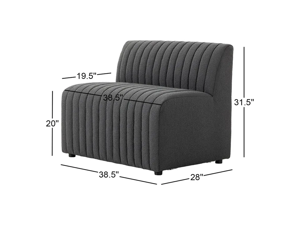 Обеденная скамья Brandt 98 см с обивкой букле 5