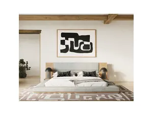 Кровать Amalie 260×244 см обитая с встроенными тумбами