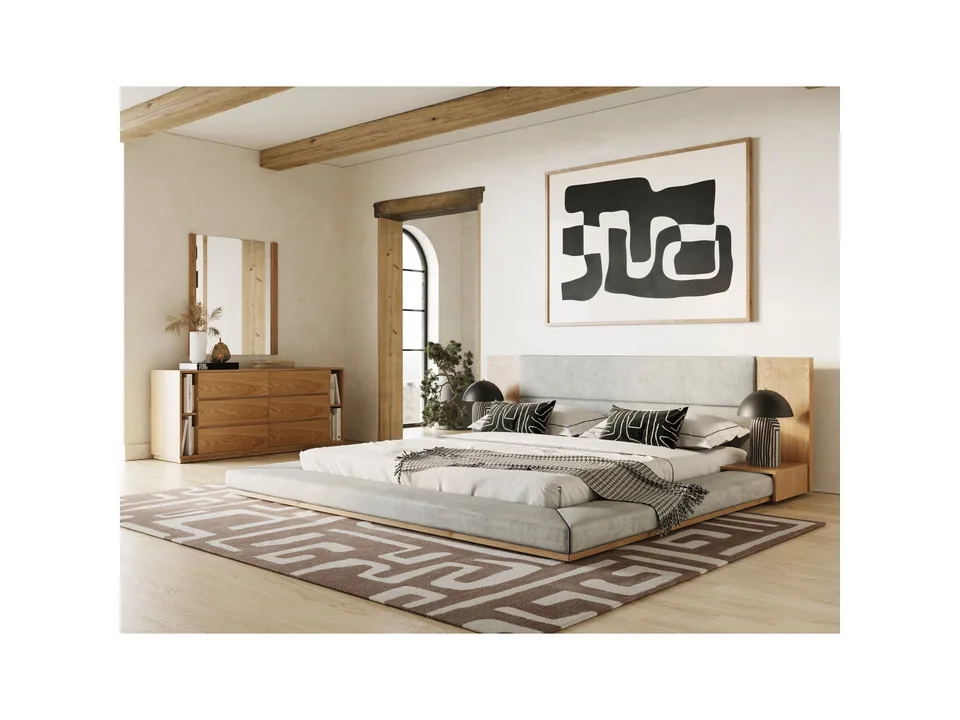 Кровать Amalie 260×244 см обитая с встроенными тумбами 2