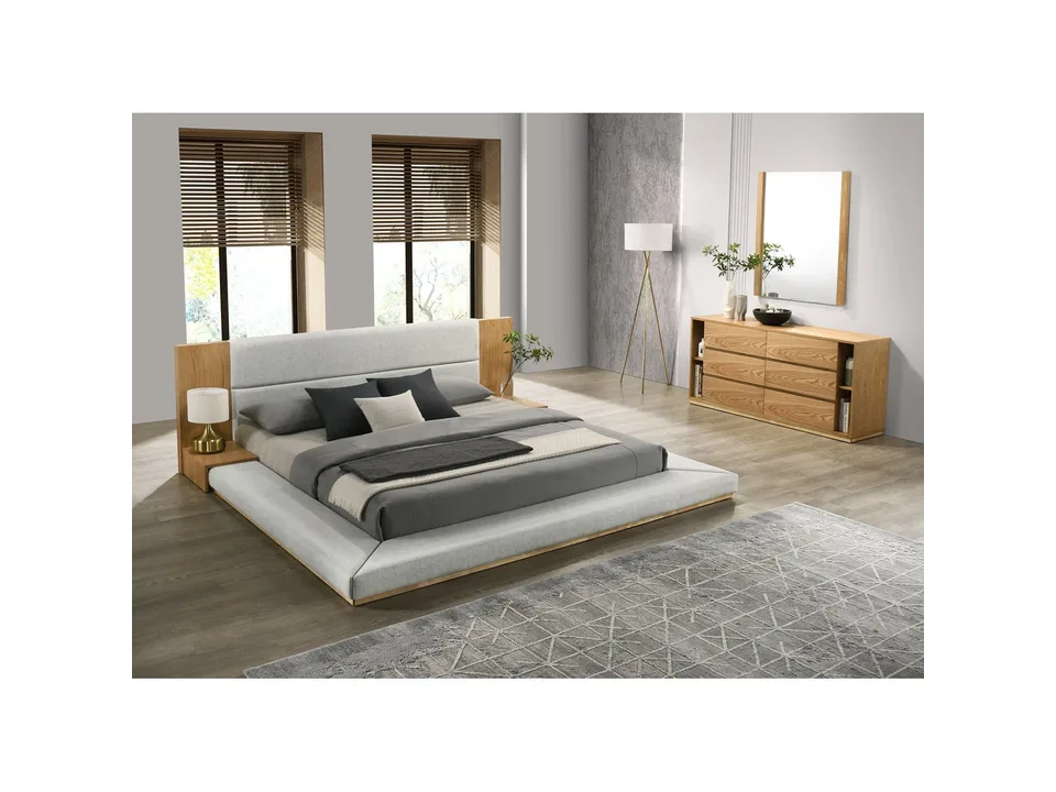 Кровать Amalie 260×244 см обитая с встроенными тумбами 4