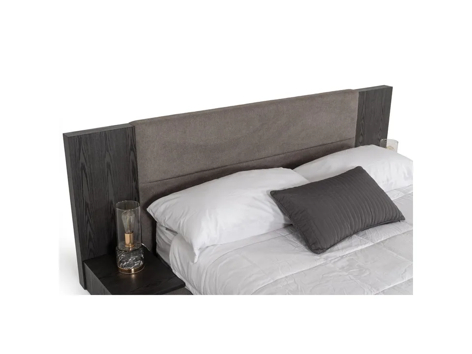 Кровать Amalie 260×244 см обитая с встроенными тумбами 5