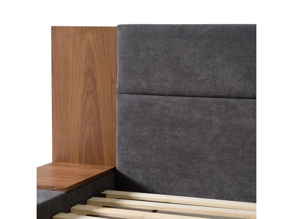 Кровать Amalie 260×244 см обитая с встроенными тумбами 5