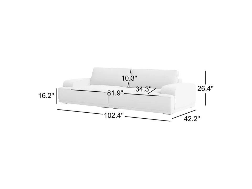 Диван Rion 260×107×107 см с углубленными подлокотниками из массива 5