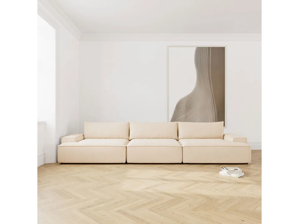 Диван Daphne 350×101×101 см модульный обитый из массива 2