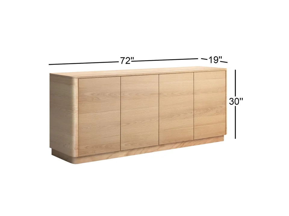 Сервант Mille 183×48×76 см из массива 4 двери 7