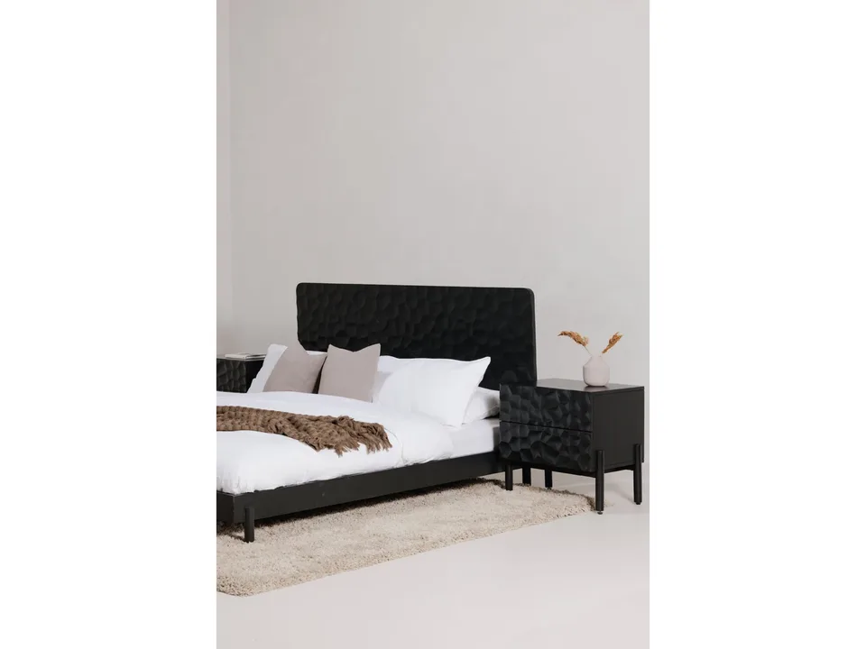 Кровать Marsa 201×216×114 см обитая из массива King размер 2