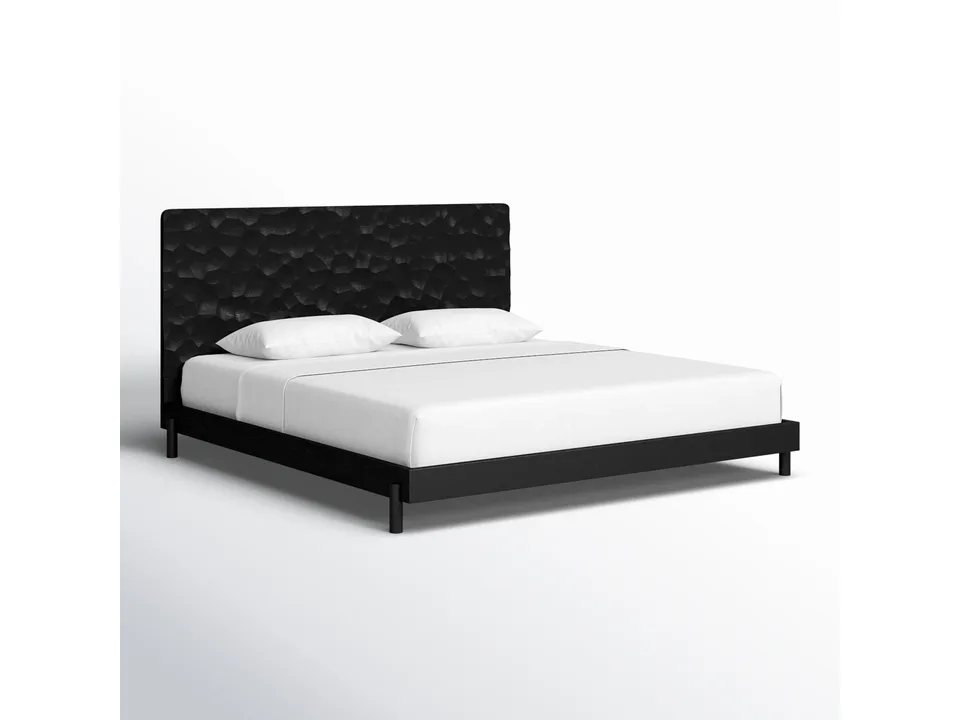 Кровать Marsa 201×216×114 см обитая из массива King размер 3