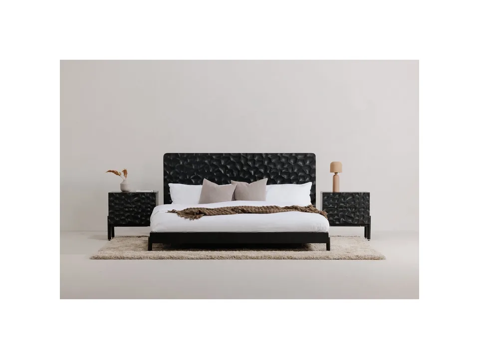 Кровать Marsa 201×216×114 см обитая из массива King размер 5