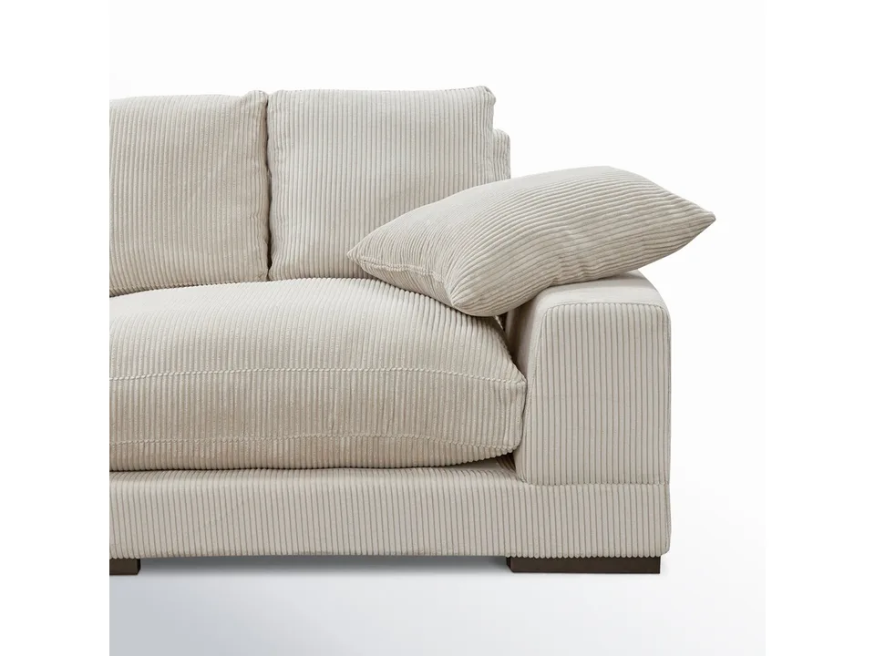 Угловой диван Lonsdale 375×168×86 см обитый кордрой из массива 4