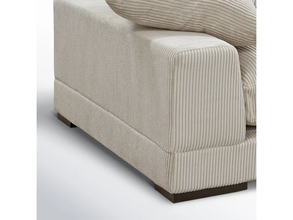 Угловой диван Lonsdale 375×168×86 см обитый кордрой из массива 6
