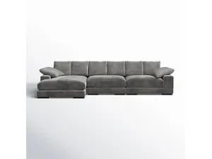 Угловой диван Lonsdale 375×168×86 см обитый кордрой из массива