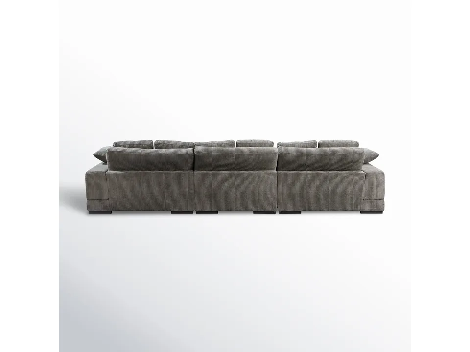 Угловой диван Lonsdale 375×168×86 см обитый кордрой из массива 3