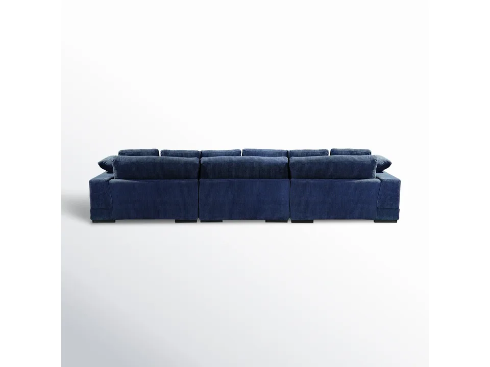 Угловой диван Lonsdale 375×168×86 см обитый кордрой из массива 3
