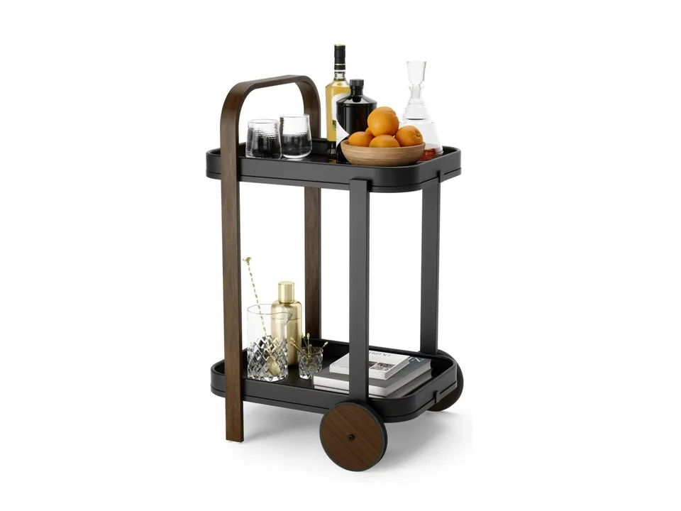 Барная тележка Bellwood 80×53×44 см из массива с колесами 8