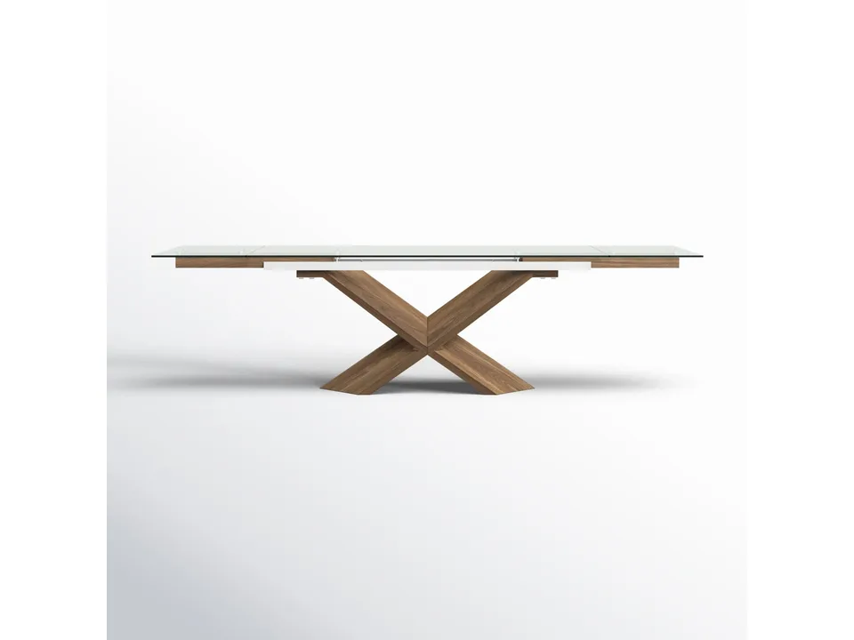 Обеденный стол Albis 90×269×76 см раздвижной со стеклянной столешницей 1
