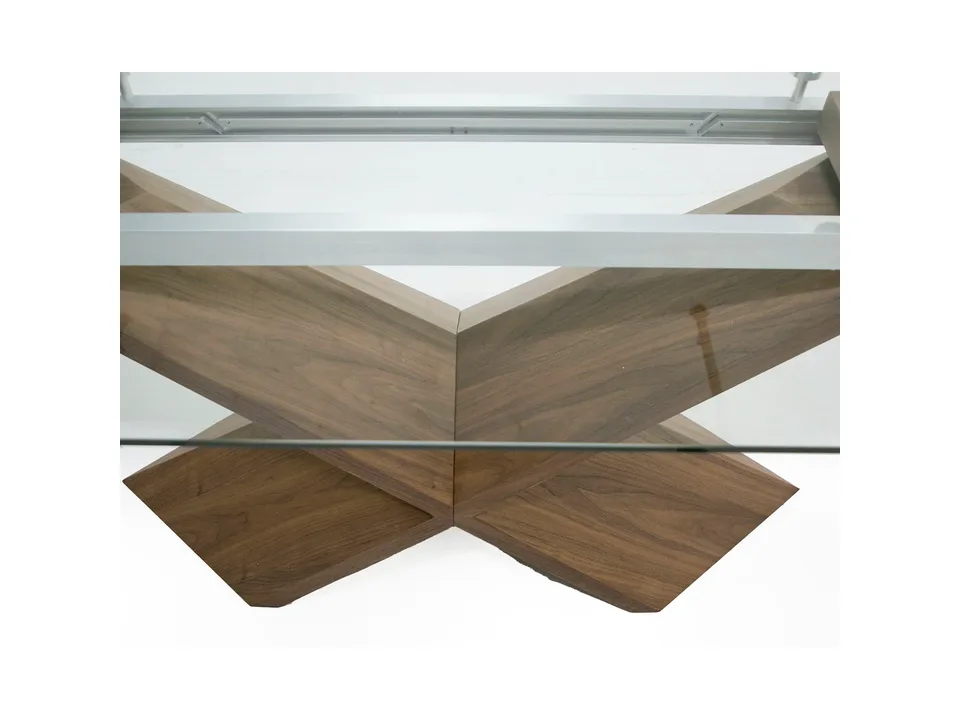 Обеденный стол Albis 90×269×76 см раздвижной со стеклянной столешницей 8